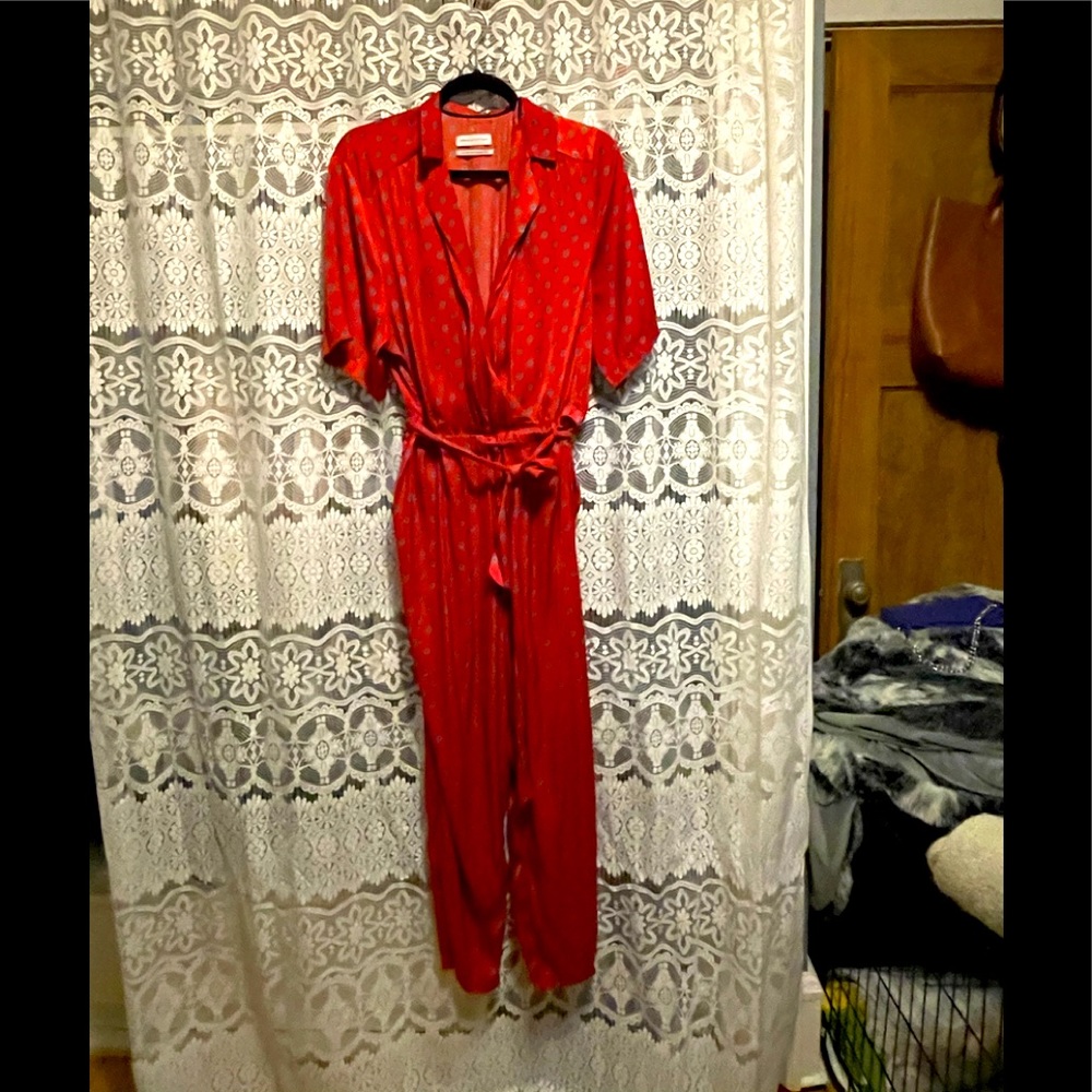 Romantic red jumpsuit